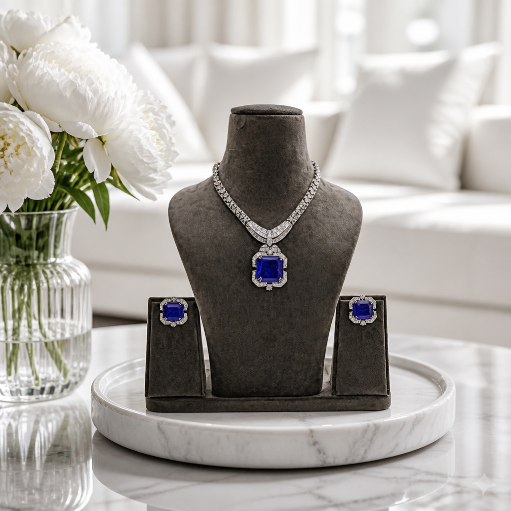 Velzora Empress Necklace-Blue