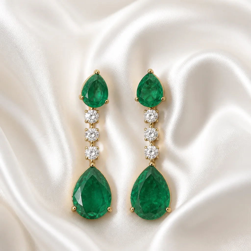 Velzora Velzora Elysian Necklace-Emerald Green
