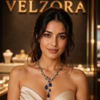 Velzora Velzora Elysian Necklace-Blue