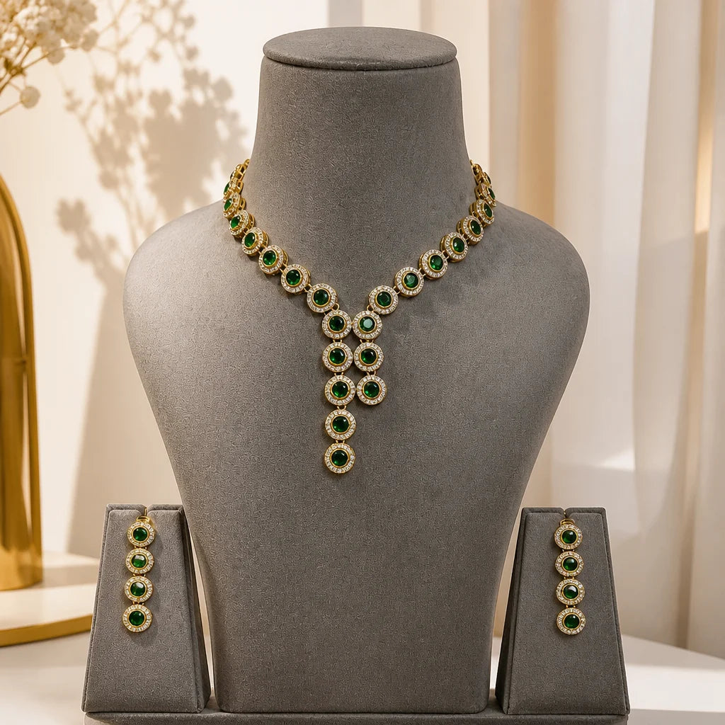 Velzora Zariya Emerald Rain Necklace
