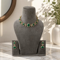 Velzora Zariya Gulnaar Necklace-Green