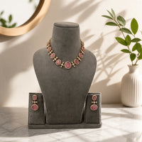 Velzora Zariya Gulnaar Necklace-Pink
