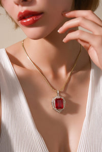 Velzora Doublet Rubellite Grace Pendent Set