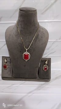 Velzora Doublet Rubellite Grace Pendent Set