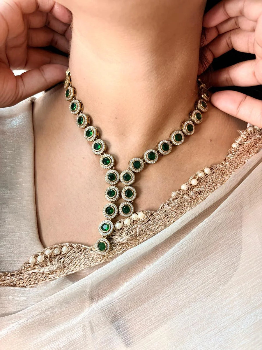 Velzora Zariya Emerald Rain Necklace