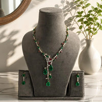 Velzora Velzora Elysian Necklace-Emerald Green