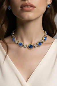 Velzora Sabhya Midnight Necklace-Multi colour