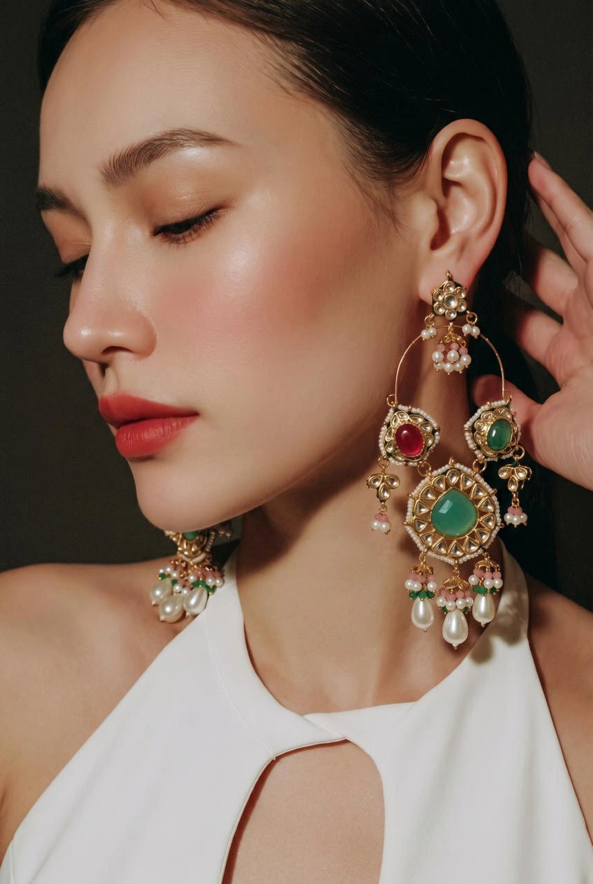 Velzora Mira Pearl Hoop Earrings