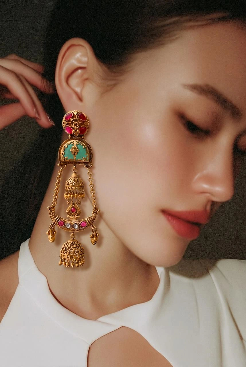 Velzora Meher Jhumki Earrings