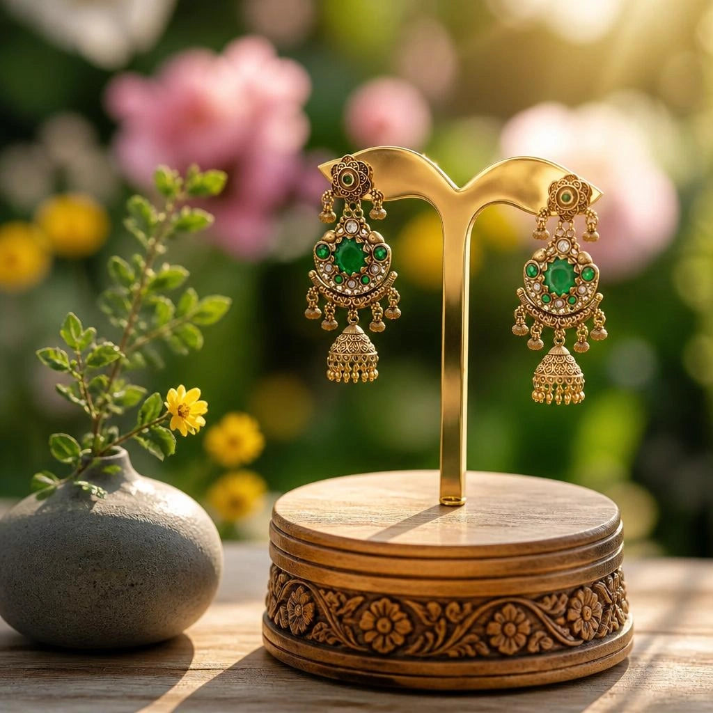 Velzora Rubaa Crescent Earrings