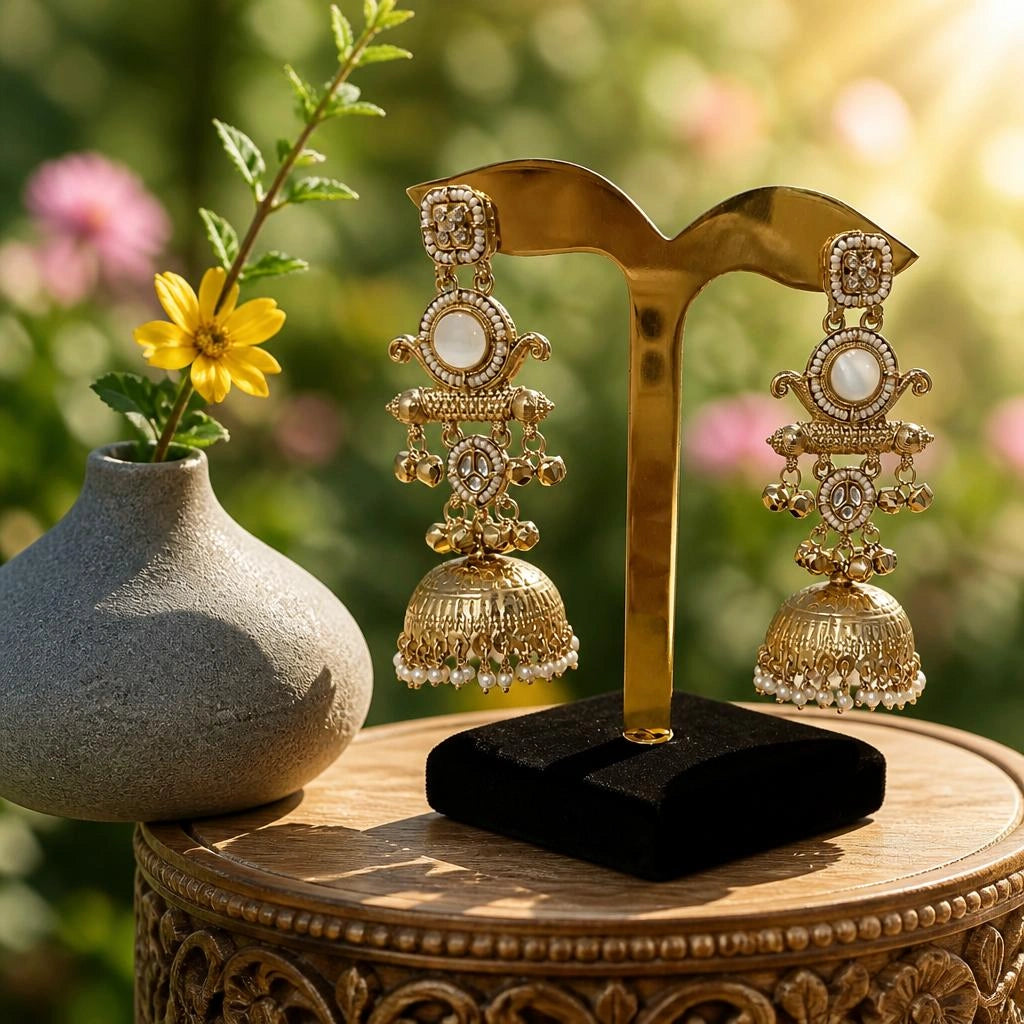 Velzora Ivory Bell Earrings