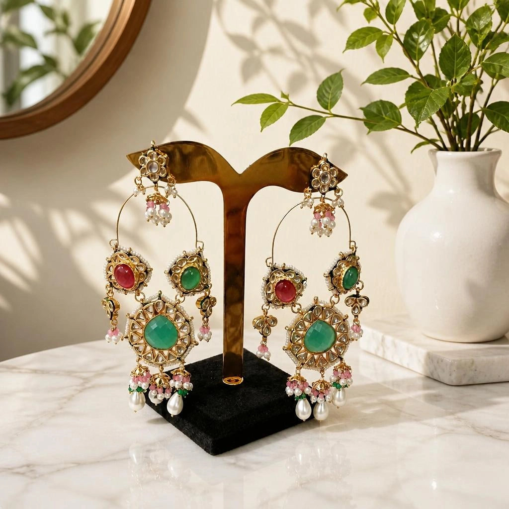 Velzora Mira Pearl Hoop Earrings