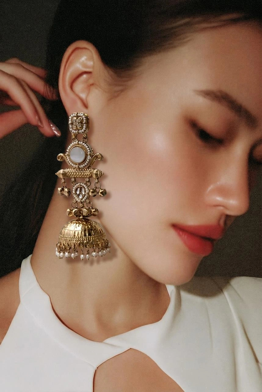 Velzora Ivory Bell Earrings