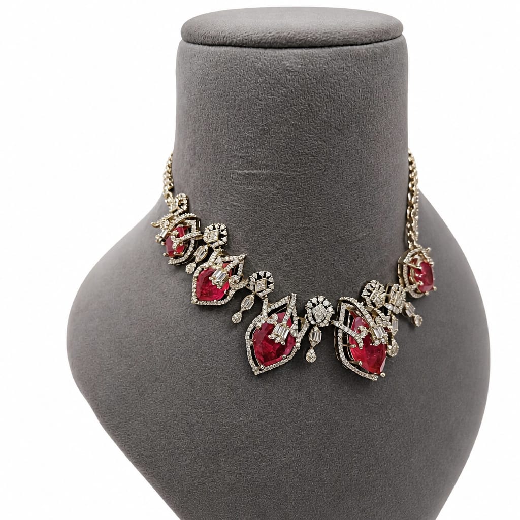 Velzora Signature Ruby Royale Necklace Set