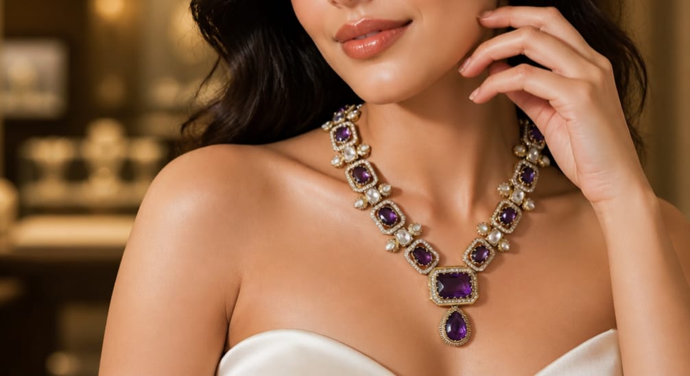 Velzora Amethyst Royale Necklace Set