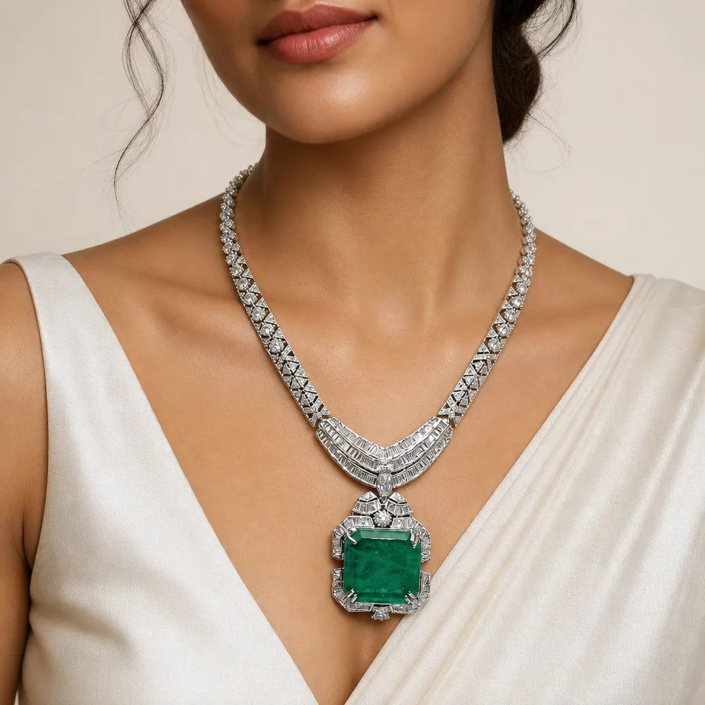 Velzora Empress Necklace-Mint Green