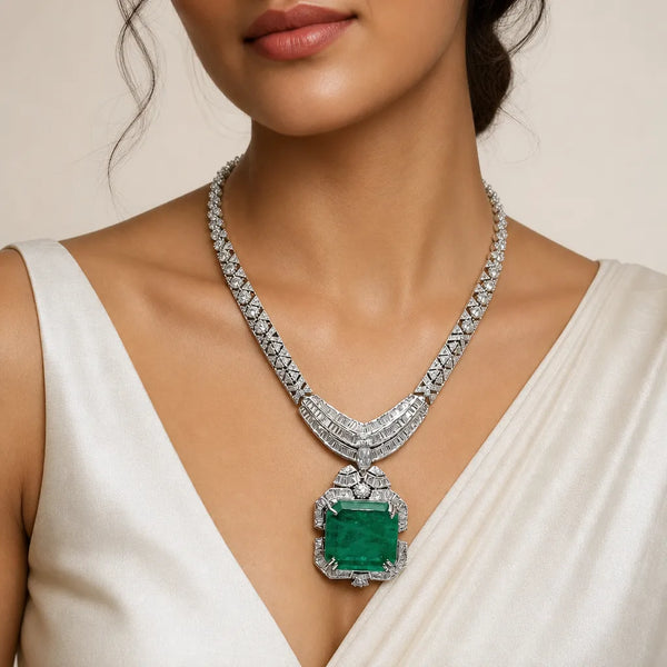 Velzora Empress Necklace-Mint Green