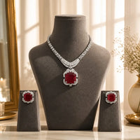 Velzora Empress Necklace-Ruby Red