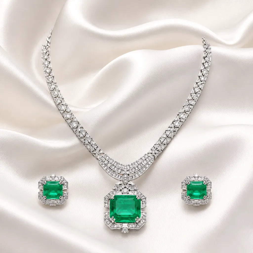 Velzora Empress Necklace-Mint Green