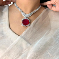 Velzora Empress Necklace-Ruby Red