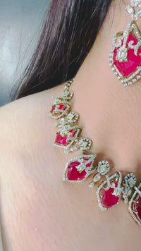 Velzora Signature Ruby Royale Necklace Set