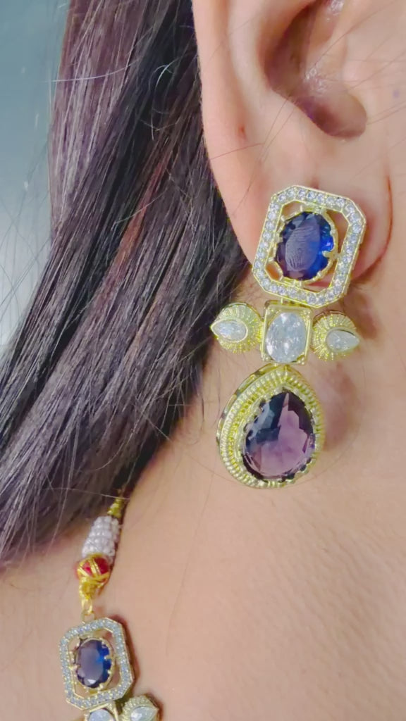 Velzora Amethyst Royale Necklace Set